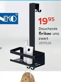 Euroshop Wenko Doucherek Bribano uno zwart aanbieding