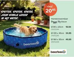 Euroshop Hondenzwembad Doggy Dip blauw aanbieding