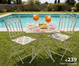 Euroshop Tafel +2 stoelen aanbieding