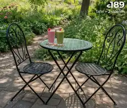 Euroshop Tafel +2 stoelen aanbieding