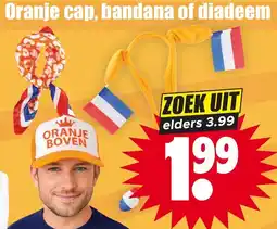 Dirk NL Oranje cap, bandana of diadeem aanbieding