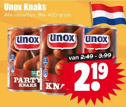 Dirk NL Unox Knaks aanbieding