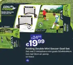 ToyChamp Folding Double Mini Soccer Goal Set aanbieding