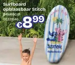 ToyChamp Surfboard opblaasbaar Stitch aanbieding