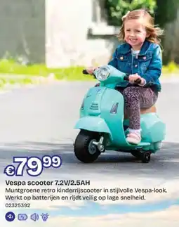 ToyChamp Vespa scooter 7.2V/2.5AH aanbieding