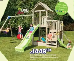 ToyChamp Blue Rabbit 2.0 Schommel met speeltoren en glijbaan Penthouse aanbieding