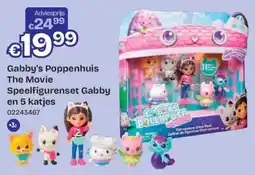 ToyChamp Gabby's Poppenhuis The Movie Speelfigurenset Gabby en 5 katjes aanbieding