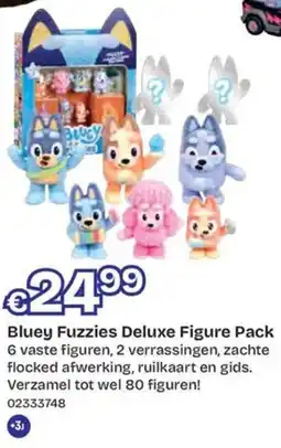 ToyChamp Bluey Fuzzies Deluxe Figure Pack aanbieding