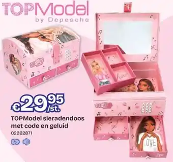 Topmodel sieradendoos met code en geluid