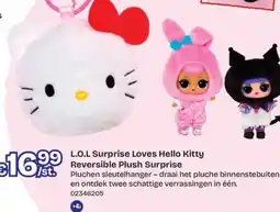 ToyChamp L.o.l surprise loves hello kitty reversible plush surprise aanbieding