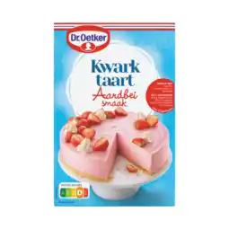 Albert Heijn Dr. Oetker Kwarktaart aardbeismaak bakmix aanbieding