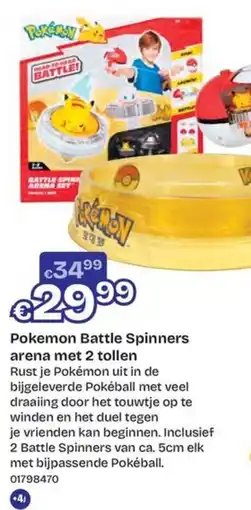 ToyChamp Pokemon battle spinners arena met 2 tollen aanbieding