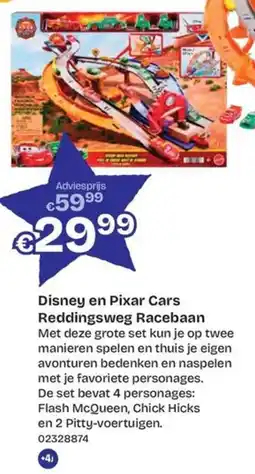 ToyChamp Disney en pixar cars reddingsweg racebaan aanbieding