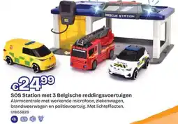 ToyChamp Sos station met 3 belgische reddingsvoertuigen aanbieding
