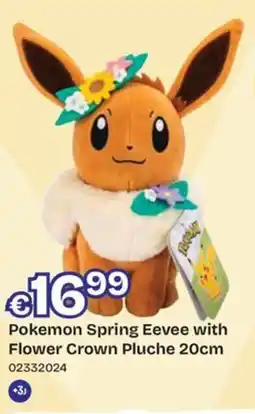 ToyChamp Pokemon Spring Eevee with Flower Crown Pluche aanbieding