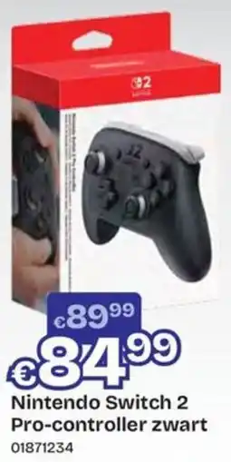 ToyChamp Nintendo Switch 2 Pro-controller zwart aanbieding