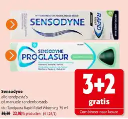 Colruyt Sensodyne Tandpasta Rapid Relief Whitening 75 ml aanbieding