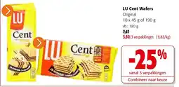 Colruyt LU Cent Wafers 190 g aanbieding