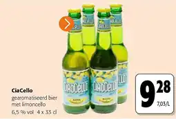 Colruyt CiaCello gearomatiseerd bier met limoncello 6,5 % vol 4 x 33 cl aanbieding