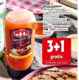 Colruyt Devos Lemmens Limited Edition Sweet Chili top-downfles 300 ml aanbieding