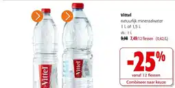 Colruyt Vittel natuurlijk mineraalwater 1 L aanbieding