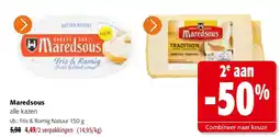 Colruyt Maredsous Fris & Romig Natuur 150 g aanbieding