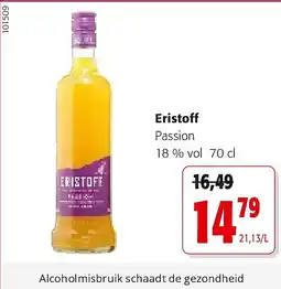 Colruyt Eristoff Passion 18 % vol 70 cl aanbieding