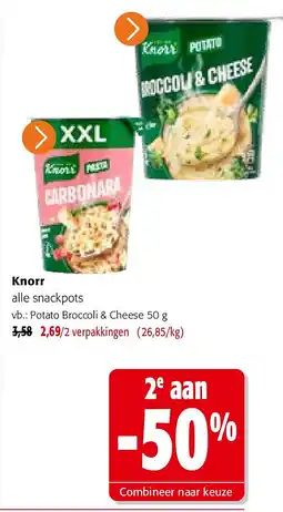 Colruyt Knorr Potato Broccoli & Cheese 50 g aanbieding