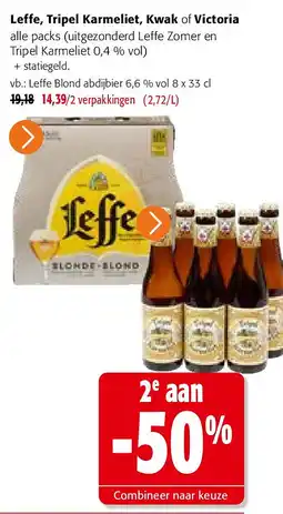 Colruyt Leffe Blond abdijbier 6,6 % vol 8 x 33 cl aanbieding