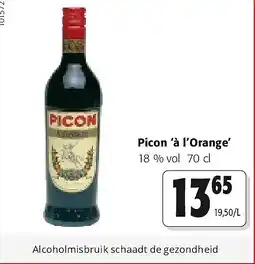 Colruyt Picon ‘à l’Orange’ 18 % vol 70 cl aanbieding