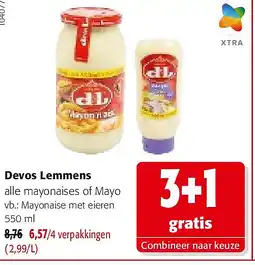 Colruyt Devos Lemmens Mayonaise met eieren 550 ml aanbieding