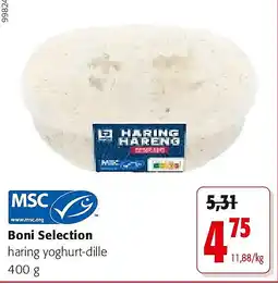 Colruyt Boni Selection haring yoghurt-dille 400 g aanbieding