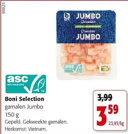 Colruyt Boni Selection garnalen Jumbo 150 g aanbieding