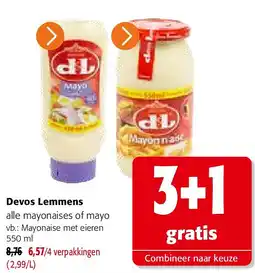 Colruyt Devos Lemmens Mayonaise met eieren 550 ml aanbieding