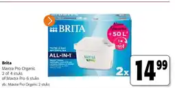 Colruyt Brita Maxtra Pro Organic 2 stuks aanbieding