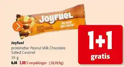 Colruyt Joyfuel proteïnebar Peanut Milk Chocolate Salted Caramel 55 g aanbieding