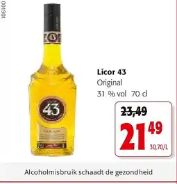 Colruyt Licor 43 Original 31 % vol 70 cl aanbieding