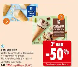 Colruyt Boni Selection Waffle Cups Vanille aanbieding