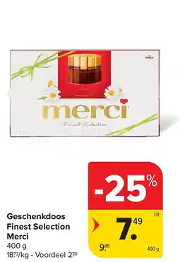 Carrefour Geschenkdoos Finest Selection Merci aanbieding