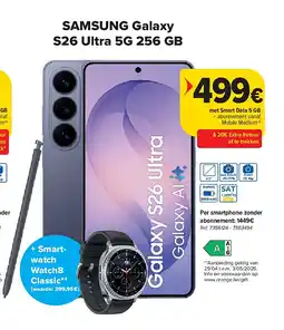 Carrefour SAMSUNG Galaxy S26 Ultra 5G 256 GB aanbieding