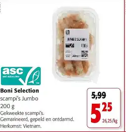 Colruyt Boni Selection scampi’s Jumbo 200 g aanbieding