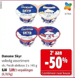 Colruyt Danone Skyr Perzik-abrikoos 2 x 145 g aanbieding