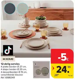 Carrefour 12-delig servies aanbieding