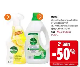 Colruyt Dettol Antibacteriële allesreiniger spray Citroen 750 ml aanbieding