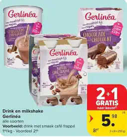 Carrefour Drink en milkshake Gerlinéa aanbieding
