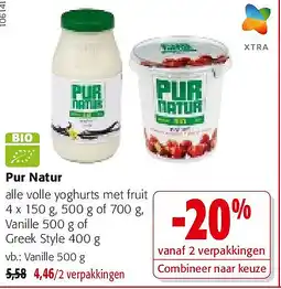 Colruyt Pur Natur Vanille 500 g aanbieding