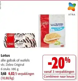 Colruyt Lotus Zebra Original 6 stuks 186 g aanbieding