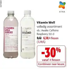Colruyt Vitamin Well Awake Caffeine Raspberry 50 cl aanbieding