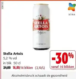Colruyt Stella Artois 5,2 % vol in blik 50 cl aanbieding