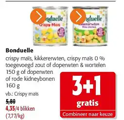 Colruyt Bonduelle Crispy maïs aanbieding